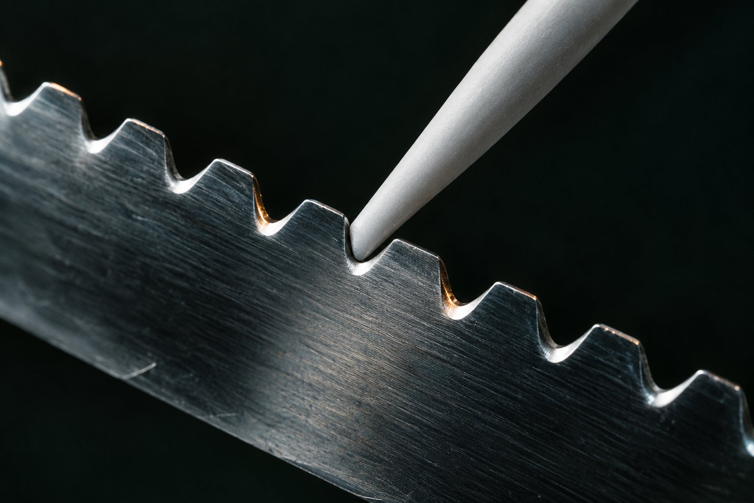 Aiguiser un couteau à pain, creux par creux et sans pierre